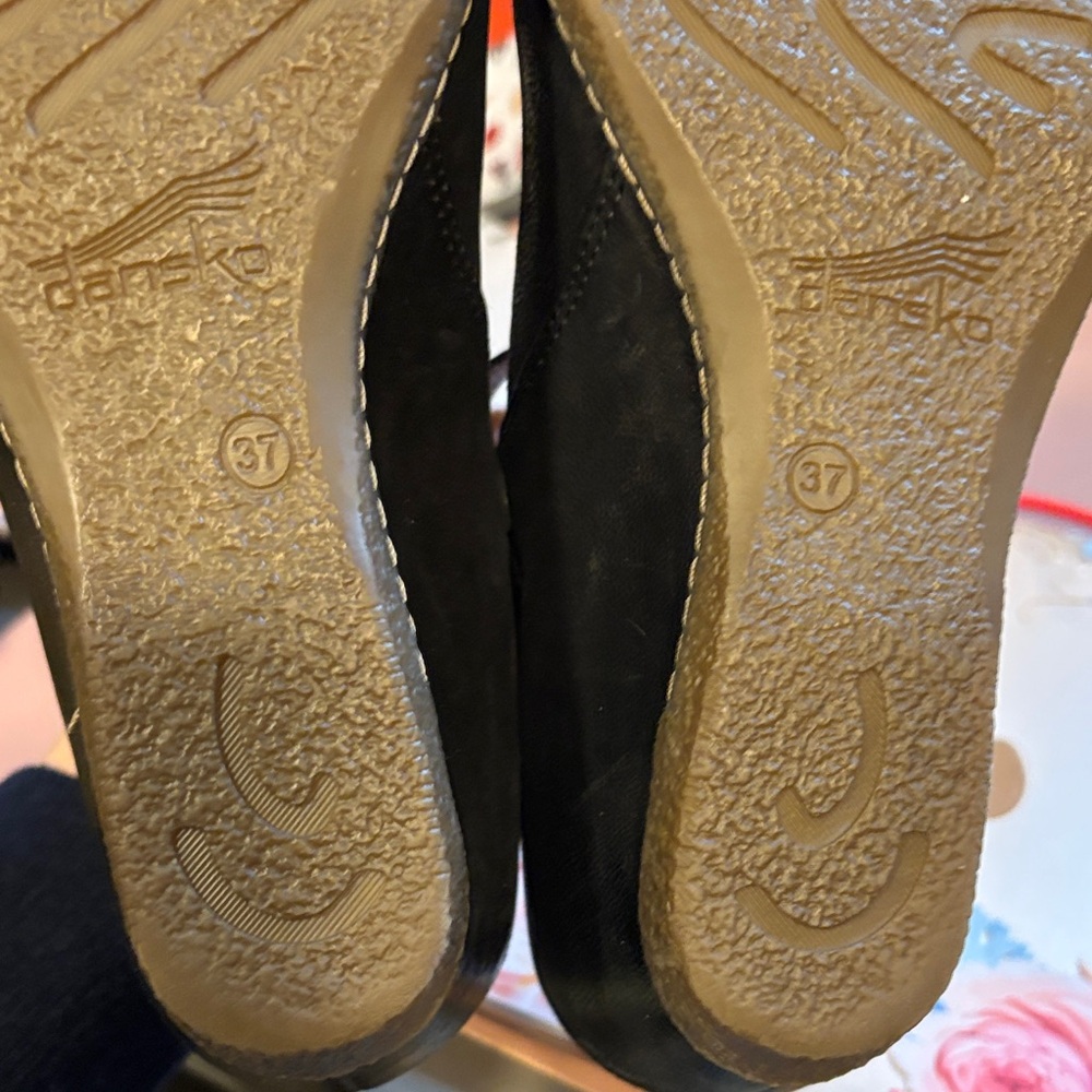 Dansko Black Mary Jane Wedge - Picture 8 of 9